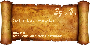 Sztojkov Veszta névjegykártya